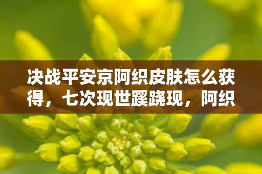 决战平安京阿织皮肤怎么获得，七次现世蹊跷现，阿织新皮背后竟藏着后背发凉的真相？