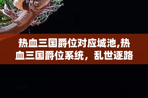热血三国爵位对应城池,热血三国爵位系统，乱世逐路里的进阶荣耀标尺