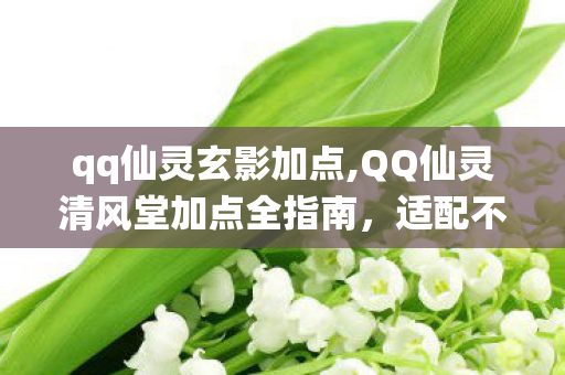 qq仙灵玄影加点,QQ仙灵清风堂加点全指南，适配不同玩法的最优方案解析