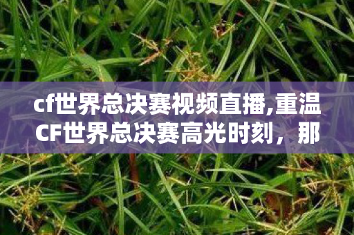 cf世界总决赛视频直播,重温CF世界总决赛高光时刻,那些刻在FPS玩家DNA里的热血画面 cf世界总决赛视频直播,重温CF世界总决赛高光时刻,那些刻在FPS玩家DNA里的热血画面