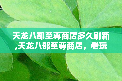 天龙八部至尊商店多久刷新,天龙八部至尊商店,老玩家专属的江湖福利秘境 天龙八部至尊商店多久刷新,天龙八部至尊商店,老玩家专属的江湖福利秘境