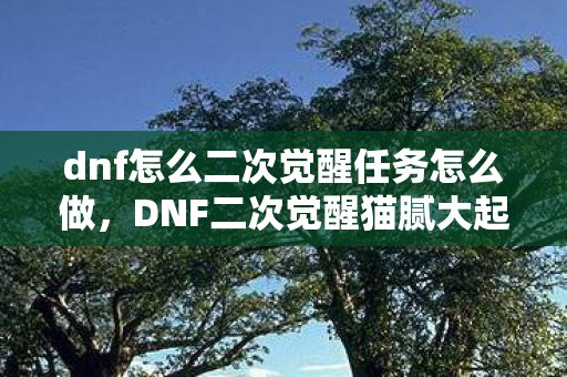 dnf怎么二次觉醒任务怎么做,DNF二次觉醒猫腻大起底!这3个氪金陷阱让你越玩越上头 dnf怎么二次觉醒任务怎么做,DNF二次觉醒猫腻大起底!这3个氪金陷阱让你越玩越上头