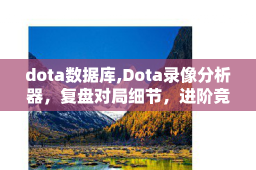 dota数据库,Dota录像分析器,复盘对局细节,进阶竞技水平的得力助手 dota数据库,Dota录像分析器,复盘对局细节,进阶竞技水平的得力助手