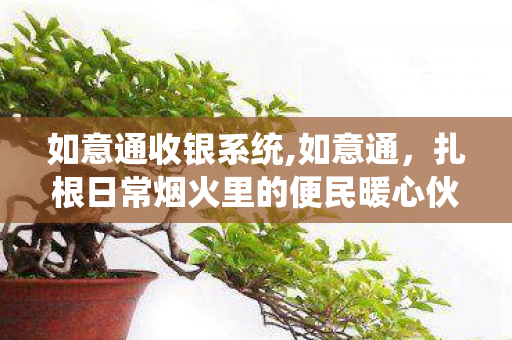 如意通收银系统,如意通,扎根日常烟火里的便民暖心伙伴 如意通收银系统,如意通,扎根日常烟火里的便民暖心伙伴