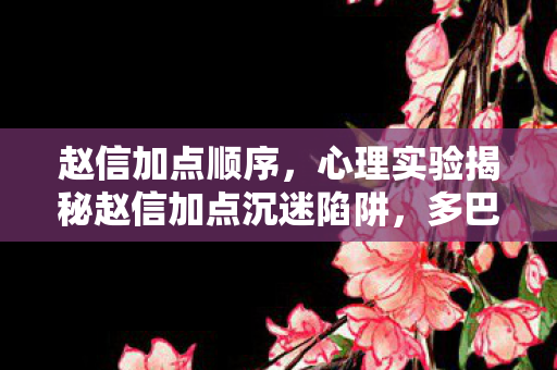 赵信加点顺序,心理实验揭秘赵信加点沉迷陷阱,多巴胺操控下的细思极恐循环 赵信加点顺序,心理实验揭秘赵信加点沉迷陷阱,多巴胺操控下的细思极恐循环