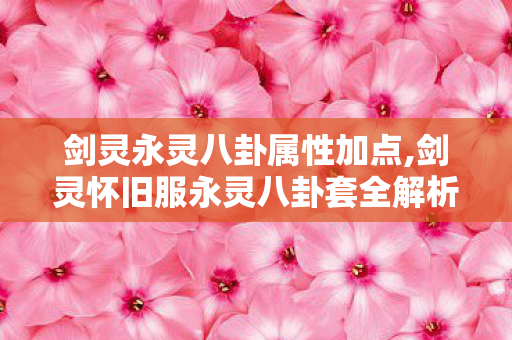 剑灵永灵八卦属性加点,剑灵怀旧服永灵八卦套全解析，适配流派与养成思路指南