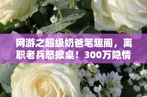 网游之超级奶爸笔趣阁,离职老兵怒掀桌!300万隐情曝光,这方案当年差点吓掉我下巴! 网游之超级奶爸笔趣阁,离职老兵怒掀桌!300万隐情曝光,这方案当年差点吓掉我下巴!