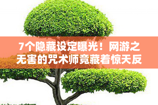 7个隐藏设定曝光！网游之无害的咒术师竟藏着惊天反转？