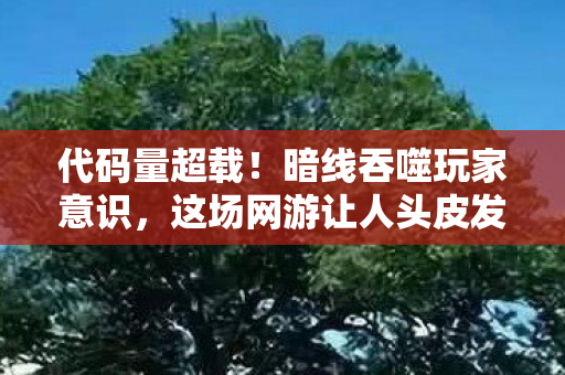 代码量超载!暗线吞噬玩家意识,这场网游让人头皮发麻 代码量超载!暗线吞噬玩家意识,这场网游让人头皮发麻