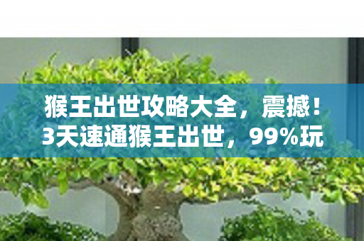 猴王出世攻略大全,震撼!3天速通猴王出世,99%玩家不知道的逆天体验! 猴王出世攻略大全,震撼!3天速通猴王出世,99%玩家不知道的逆天体验!