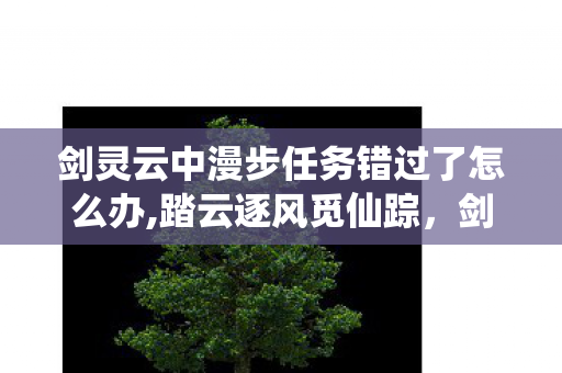剑灵云中漫步任务错过了怎么办,踏云逐风觅仙踪,剑灵云中漫步任务沉浸式游玩指南 剑灵云中漫步任务错过了怎么办,踏云逐风觅仙踪,剑灵云中漫步任务沉浸式游玩指南
