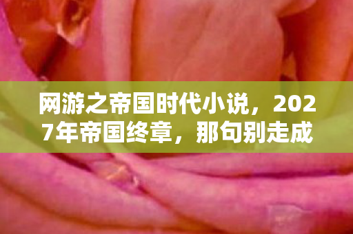 网游之帝国时代小说,2027年帝国终章,那句别走成伏笔,鼻子一酸泪满襟 网游之帝国时代小说,2027年帝国终章,那句别走成伏笔,鼻子一酸泪满襟
