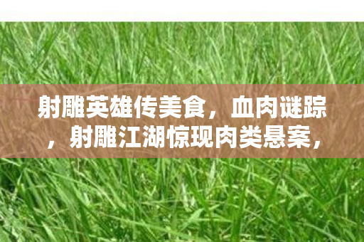 射雕英雄传美食,血肉谜踪,射雕江湖惊现肉类悬案,毛骨悚然真相待揭! 射雕英雄传美食,血肉谜踪,射雕江湖惊现肉类悬案,毛骨悚然真相待揭!