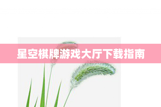 星空棋牌游戏大厅下载指南图片
