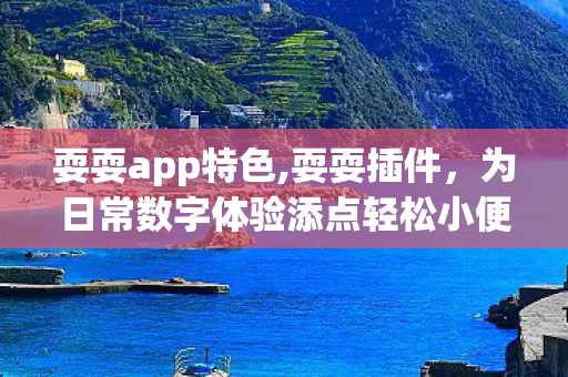 耍耍app特色,耍耍插件，为日常数字体验添点轻松小便利的实用工具库