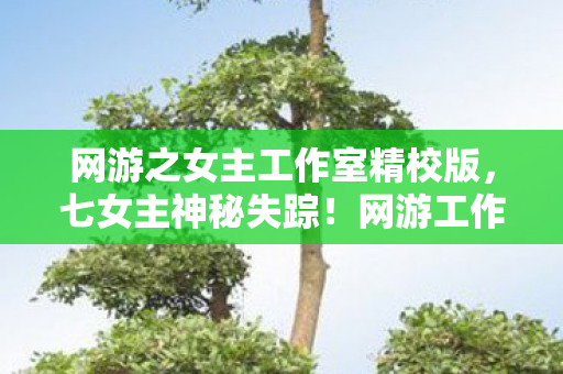 网游之女主工作室精校版,七女主神秘失踪!网游工作室背后竟藏惊天秘局? 网游之女主工作室精校版,七女主神秘失踪!网游工作室背后竟藏惊天秘局?