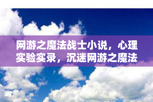 网游之魔法战士小说，心理实验实录，沉迷网游之魔法战士的细思极恐自我异化