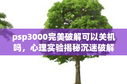 psp3000完美破解可以关机吗，心理实验揭秘沉迷破解PSP3000，多巴胺陷阱下的细思极恐循环