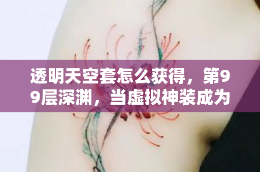 透明天空套怎么获得,第99层深渊,当虚拟神装成为现实枷锁,我的灵魂在像素中窒息 透明天空套怎么获得,第99层深渊,当虚拟神装成为现实枷锁,我的灵魂在像素中窒息