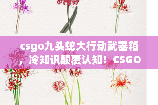 csgo九头蛇大行动武器箱，冷知识颠覆认知！CSGO九头蛇大行动竟藏着让老玩家目瞪口呆的真相