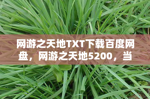 网游之天地TXT下载百度网盘，网游之天地5200，当300万行代码暗线觉醒，玩家集体头皮发麻的赛博轮回