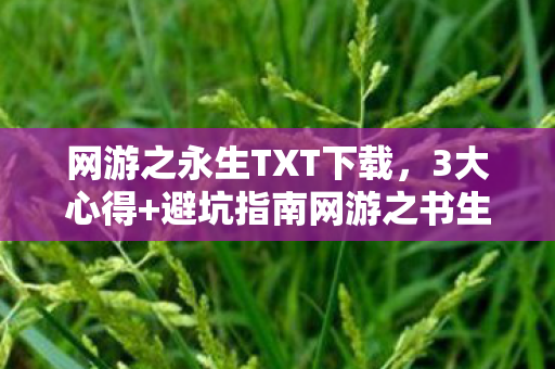 网游之永生TXT下载,3大心得+避坑指南网游之书生传奇下载前必看!少走90%弯路 网游之永生TXT下载,3大心得+避坑指南网游之书生传奇下载前必看!少走90%弯路