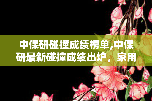 中保研碰撞成绩榜单,中保研最新碰撞成绩出炉,家用车安全标准迎来全民感知升级 中保研碰撞成绩榜单,中保研最新碰撞成绩出炉,家用车安全标准迎来全民感知升级