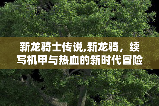 新龙骑士传说,新龙骑，续写机甲与热血的新时代冒险篇章