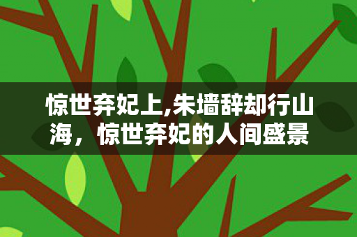 惊世弃妃上,朱墙辞却行山海,惊世弃妃的人间盛景 惊世弃妃上,朱墙辞却行山海,惊世弃妃的人间盛景