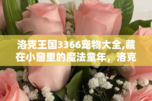 洛克王国3366宠物大全,藏在小窗里的魔法童年,洛克王国与3366的旧时光 洛克王国3366宠物大全,藏在小窗里的魔法童年,洛克王国与3366的旧时光