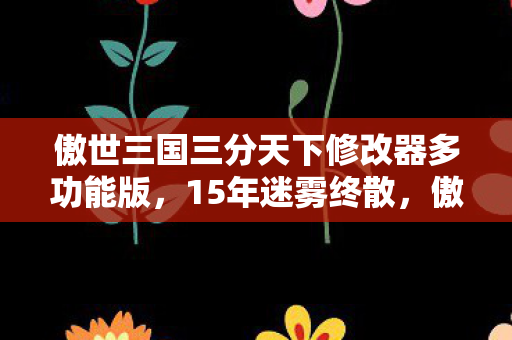 傲世三国三分天下修改器多功能版,15年迷雾终散,傲世三国修改器背后的泪目真相 傲世三国三分天下修改器多功能版,15年迷雾终散,傲世三国修改器背后的泪目真相