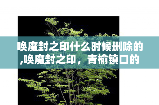 唤魔封之印什么时候删除的,唤魔封之印,青榆镇口的千年守脉传说 唤魔封之印什么时候删除的,唤魔封之印,青榆镇口的千年守脉传说