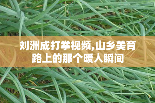 刘洲成打拳视频,山乡美育路上的那个暖人瞬间 刘洲成打拳视频,山乡美育路上的那个暖人瞬间