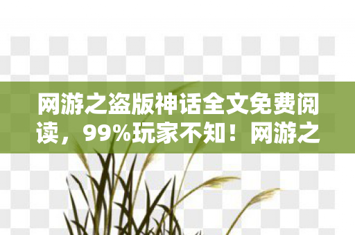 网游之盗版神话全文免费阅读,99%玩家不知!网游之盗版神话隐藏机制竟让菜鸟7天变战神! 网游之盗版神话全文免费阅读,99%玩家不知!网游之盗版神话隐藏机制竟让菜鸟7天变战神!