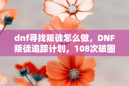 dnf寻找叛徒怎么做，DNF叛徒追踪计划，108次破圈联动，竟在骨灰盒里挖出本命周边！