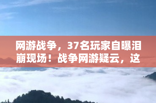 网游战争,37名玩家自曝泪崩现场!战争网游疑云,这操作谁绷得住? 网游战争,37名玩家自曝泪崩现场!战争网游疑云,这操作谁绷得住?