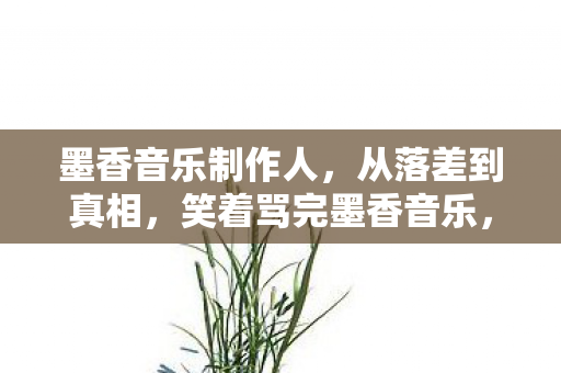 墨香音乐制作人,从落差到真相,笑着骂完墨香音乐,我却笑着笑着哭了 墨香音乐制作人,从落差到真相,笑着骂完墨香音乐,我却笑着笑着哭了