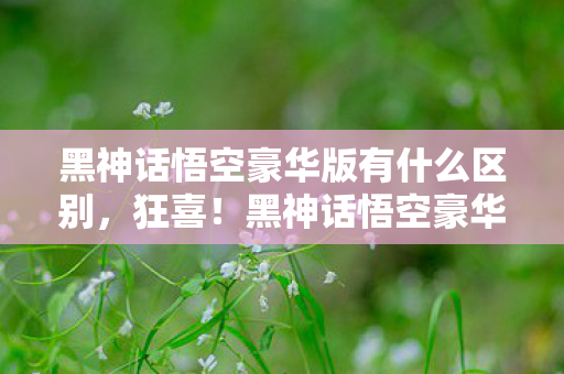 黑神话悟空豪华版有什么区别,狂喜!黑神话悟空豪华版竟藏9大逆天彩蛋?真相让人窒息! 黑神话悟空豪华版有什么区别,狂喜!黑神话悟空豪华版竟藏9大逆天彩蛋?真相让人窒息!