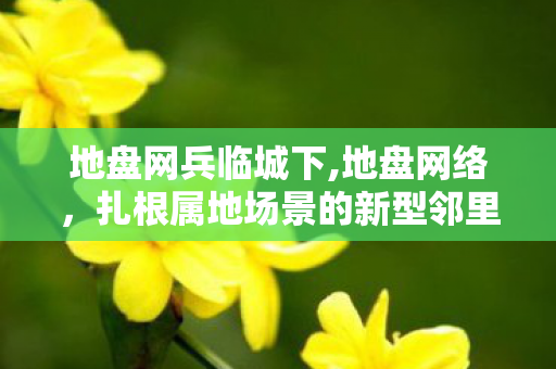 地盘网兵临城下,地盘网络,扎根属地场景的新型邻里生活连接生态 地盘网兵临城下,地盘网络,扎根属地场景的新型邻里生活连接生态