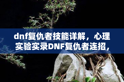 dnf复仇者技能详解,心理实验实录DNF复仇者连招,沉迷背后的细思极恐多巴胺陷阱 dnf复仇者技能详解,心理实验实录DNF复仇者连招,沉迷背后的细思极恐多巴胺陷阱