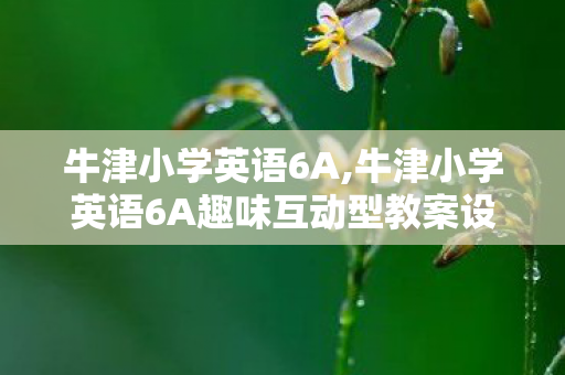 牛津小学英语6A,牛津小学英语6A趣味互动型教案设计与教学应用参考 牛津小学英语6A,牛津小学英语6A趣味互动型教案设计与教学应用参考