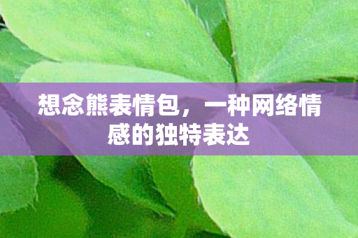 一种网络情感的独特表达图片
