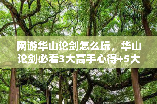 网游华山论剑怎么玩,华山论剑必看3大高手心得+5大避坑指南,助你登顶武林之巅! 网游华山论剑怎么玩,华山论剑必看3大高手心得+5大避坑指南,助你登顶武林之巅!