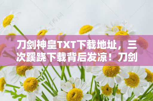 刀剑神皇TXT下载地址，三次蹊跷下载背后发凉！刀剑神皇竟藏惊天阴谋？