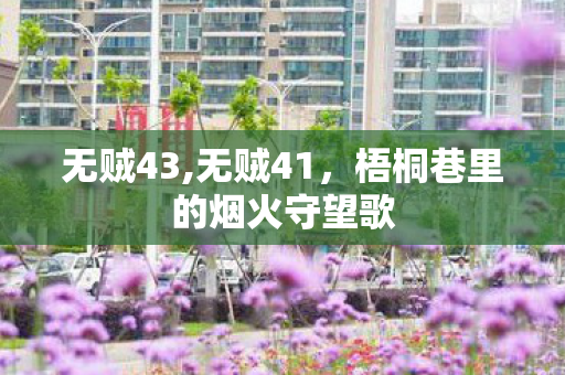 无贼43,无贼41,梧桐巷里的烟火守望歌 无贼43,无贼41,梧桐巷里的烟火守望歌