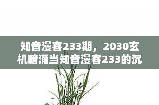 知音漫客233期,2030玄机暗涌当知音漫客233的沉默成为最后一道谜题 知音漫客233期,2030玄机暗涌当知音漫客233的沉默成为最后一道谜题