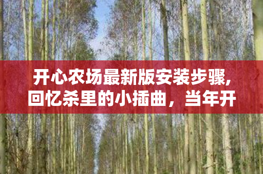 开心农场最新版安装步骤,回忆杀里的小插曲,当年开心农场外挂的那些趣事儿 开心农场最新版安装步骤,回忆杀里的小插曲,当年开心农场外挂的那些趣事儿