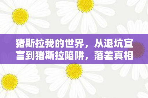 猪斯拉我的世界,从退坑宣言到猪斯拉陷阱,落差真相揭晓,笑着笑着哭了 猪斯拉我的世界,从退坑宣言到猪斯拉陷阱,落差真相揭晓,笑着笑着哭了
