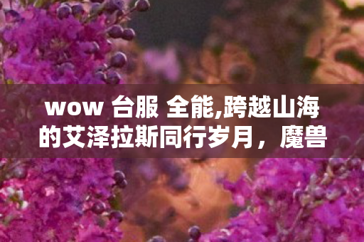 wow 台服 全能,跨越山海的艾泽拉斯同行岁月,魔兽台服里的专属青春印记 wow 台服 全能,跨越山海的艾泽拉斯同行岁月,魔兽台服里的专属青春印记
