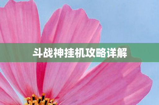 斗战神挂机攻略详解图片